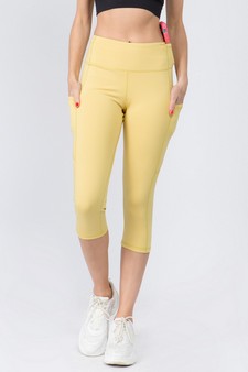 Women's High Rise 5-Pocket Activewear Capri Leggings style 2