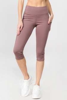 Women's High Rise 5-Pocket Activewear Capri Leggings style 2