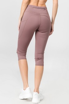 Women's High Rise 5-Pocket Activewear Capri Leggings style 3