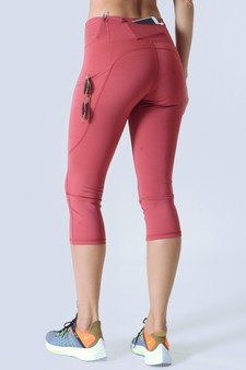 Women's High Rise 5-Pocket Activewear Capri Leggings style 2