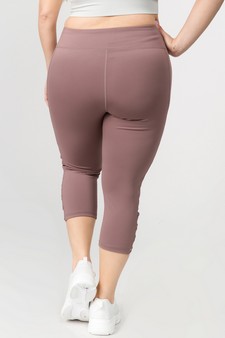 Women's Active Lattice Capri Cutout Workout Leggings (XL only) style 3
