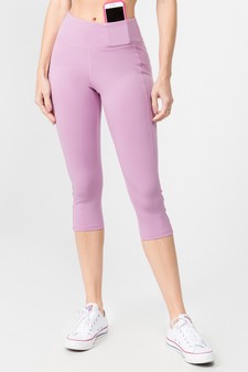Women's Active Lattice Capri Cutout Workout Leggings style 2