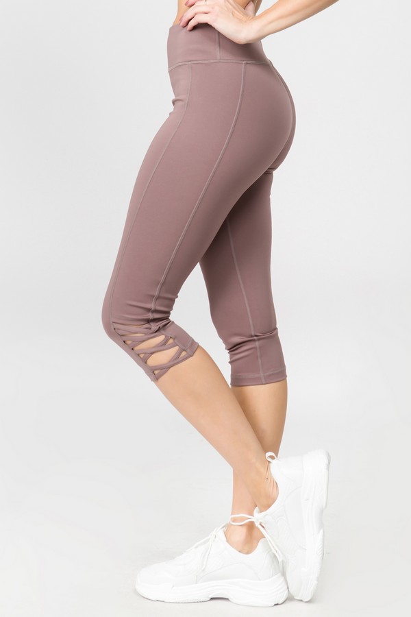 Yelete Lattice Cutout Yoga Pants Workout Leggings Black Womens XL