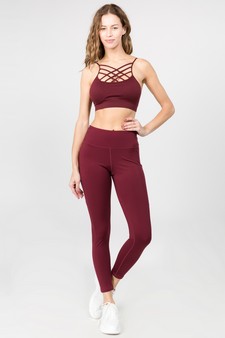 Women's High Waist Tech Pocket Activewear Leggings (Large only) style 4