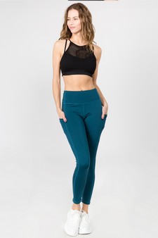 Women's High Waist Tech Pocket Activewear Leggings (Medium only) style 4