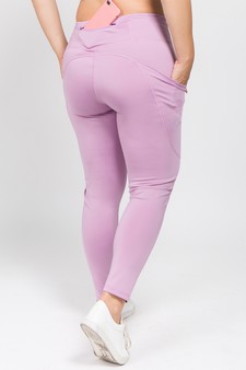 Women's High Waist Tech Pocket Activewear Leggings (XL only) style 3