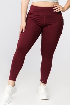 Women's High Waist Tech Pocket Activewear Leggings (XXL only) style 4