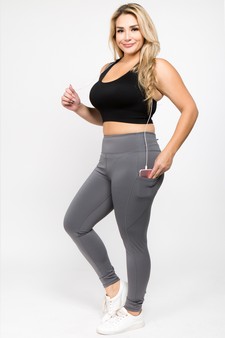 Women's High Waist Tech Pocket Activewear Leggings (XXL only) style 4