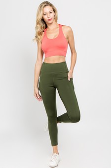 Women's High Waist Tech Pocket Activewear Leggings (Medium only) style 4