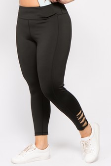 Women's Lattice Ankle Cutout Activewear Leggings style 2