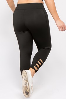 Women's Lattice Ankle Cutout Activewear Leggings style 4