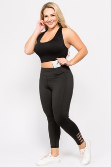 Women's Lattice Ankle Cutout Activewear Leggings style 6