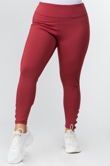 Women's Lattice Ankle Cutout Activewear Leggings style 2