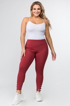 Women's Lattice Ankle Cutout Activewear Leggings style 4