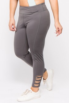 Women's Lattice Ankle Cutout Activewear Leggings style 2