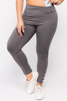 Women's Lattice Ankle Cutout Activewear Leggings style 3