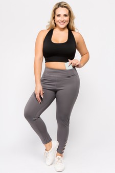 Women's Lattice Ankle Cutout Activewear Leggings style 5