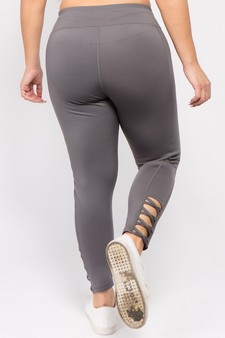 Women's Lattice Ankle Cutout Activewear Leggings (XXL only) style 3