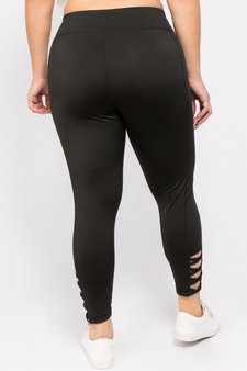 Women's Lattice Ankle Cutout Activewear Leggings (XXXL only) style 3