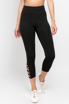 Women's Lattice Ankle Cutout Activewear Leggings style 2