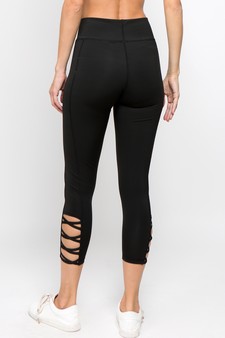 Women's Lattice Ankle Cutout Activewear Leggings style 3