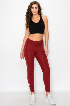 Women's Lattice Ankle Cutout Activewear Leggings style 5