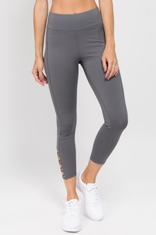 Women's Lattice Ankle Cutout Activewear Leggings style 2