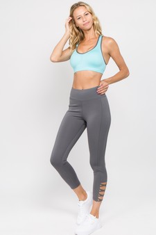 Women's Lattice Ankle Cutout Activewear Leggings style 4