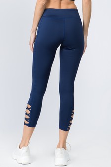 Women's Lattice Ankle Cutout Activewear Leggings style 3