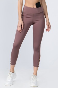 Women's Lattice Ankle Cutout Activewear Leggings style 2