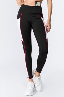 Women's High Rise Side Pocket Colorblock Activewear Leggings style 3