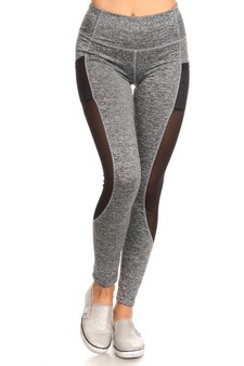 Women's Mesh Panel Performance Activewear Leggings style 2