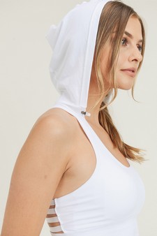 Women’s Seamless Performance Style Sports Bra with Hoodie style 3