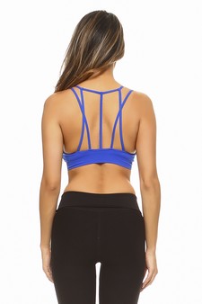 Multi Strap Sports Bra w/Front Mesh style 4