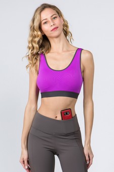 Women’s Loop Back Sports Bra style 3