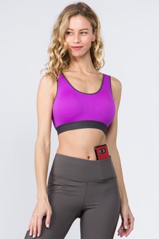 Women’s Loop Back Sports Bra style 4