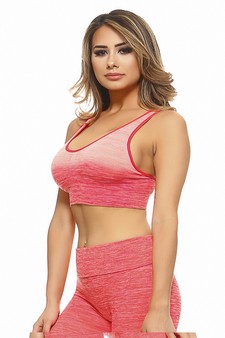 Women’s Dip Dye Ombre Athletic Bra Top (Small only) style 2