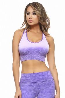 Women’s Dip Dye Ombre Athletic Bra Top (Small only) style 3