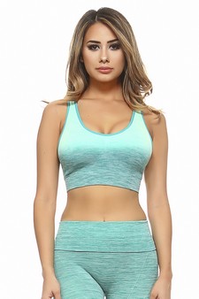 Women’s Dip Dye Ombre Athletic Bra Top style 2