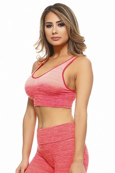 Women’s Dip Dye Ombre Athletic Bra Top style 3