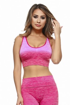 Women’s Dip Dye Ombre Athletic Bra Top style 2