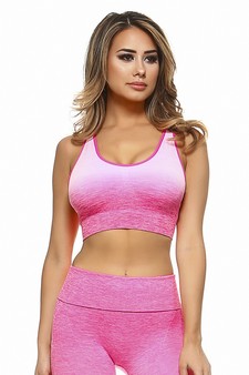 Women’s Dip Dye Ombre Athletic Bra Top style 2