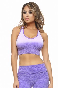 Women’s Dip Dye Ombre Athletic Bra Top style 2