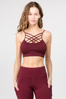 Women’s Active Seamless Caged Neck Sports Bra style 2
