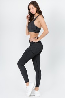 Women's Heather Knit Activewear Set style 2