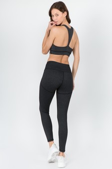 Women's Heather Knit Activewear Set style 3