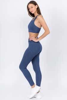 Women's Heather Knit Activewear Set style 6