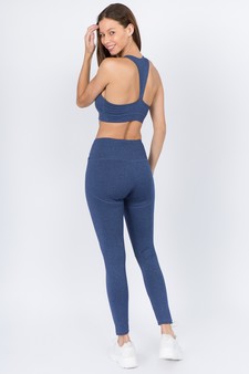 Women's Heather Knit Activewear Set style 7