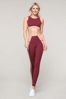 Women's Crush it Colorblock Sports Bra + Legging Activewear Set style 3