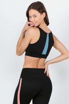 Women's Striped Activewear Sports Bra style 2